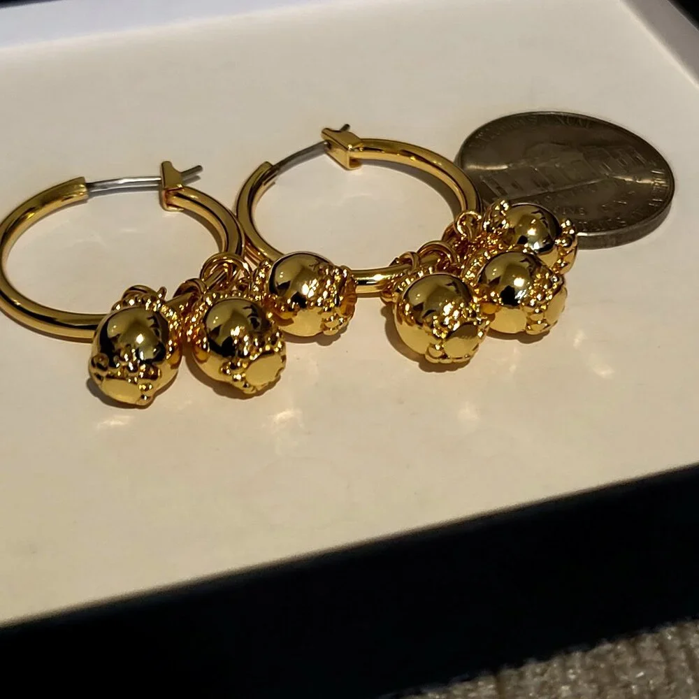 Three's A Charm Hoop Earrings NWOT